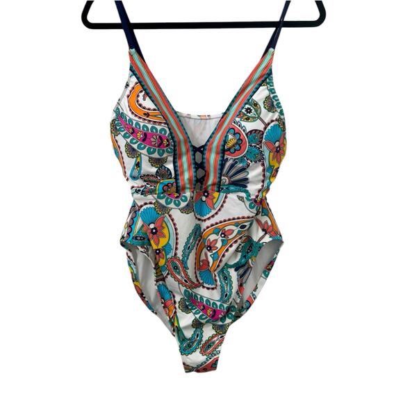 *SOLD* NWT! La Blanca One Piece Pave the Way Paisley Swimsuit - Size 14 - Picture 4 of 9